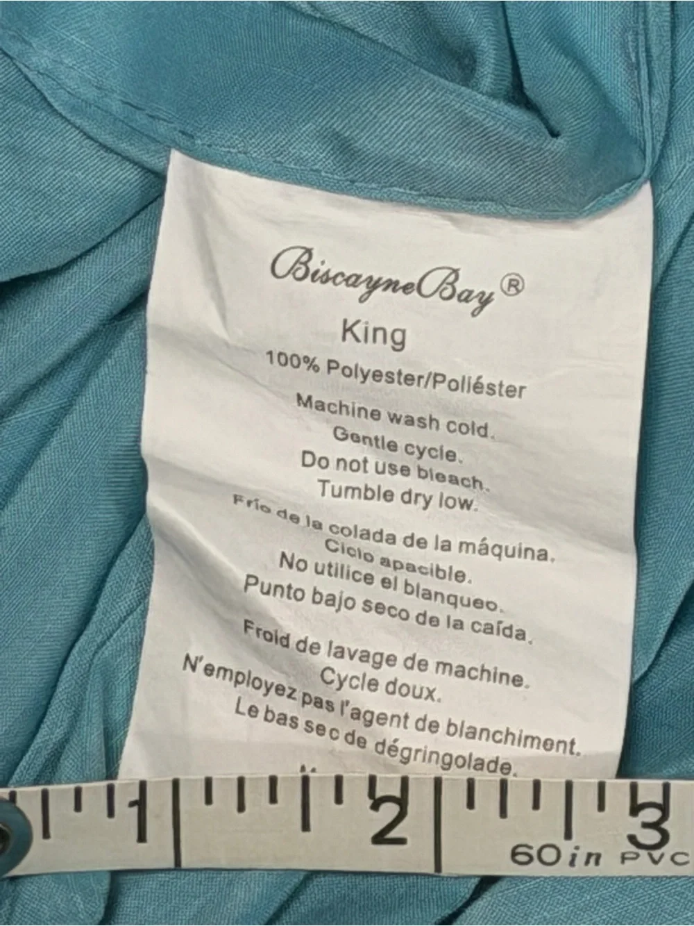 Aqua King Bed Skirt, Biscayne Bay. Elegant Ruffled Design